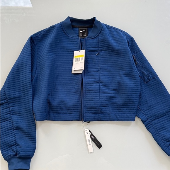 Nike Jackets & Blazers - NWT NIKE Navy Quilted Bomber Jacket - S